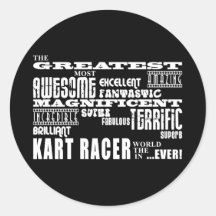 Best Kart Racers : Greatest Kart Racer Round Sticker