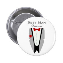 Best Man - Tuxedo Dinner Jacket Wedding Pin