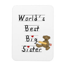Beste die große Schwester-Geschenke der Welt Eckige Magnete