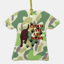 Beste Schokoladen-Labrador-Vati-überhaupt Camoufla Ornament