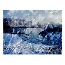beste wensen ondergesneeuwd postkarte
