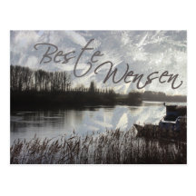 beste wensen rustieke Wasser Postkarten