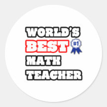 Bester Mathe-Lehrer der Welt Runde Aufkleber
