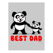 Bester Vati-Panda Postkarten