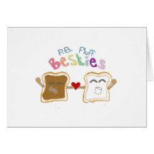 besties Erdnussbutterflaum Grußkarte
