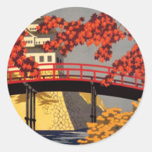 Bestimmungsort: Japan-Reise-Plakat-Aufkleber