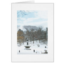 Bethesda-Brunnen, Central Park, Weihnachtskarte