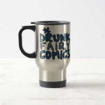 Betrunkener feenhafter Comic-Reise-Becher Kaffeehaferl