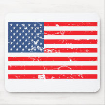 Beunruhigte Art USA-Flagge Mauspads