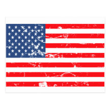 Beunruhigte Art USA-Flagge Postkarte