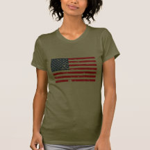 Beunruhigte Art USA-Flagge T-shirts