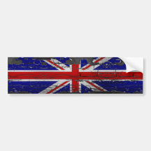 Beunruhigte Gewerkschafts-Jack-Flagge Auto Sticker
