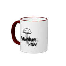 Beunruhigte Grenze - 2 versahen Wecker-Becher mit  Kaffeetassen