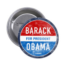 Beunruhigter Barack Obama Knopf Button