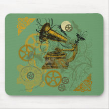 Beunruhigter Blick Steampunk Entwurf Mousepads