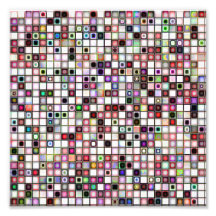 Beunruhigtes Retro Juwel tont Mosaik-Fliesen-Muste Kunst Foto