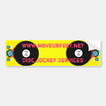 bewegen Sie ur Fuß-Disc jokeys Auto Sticker