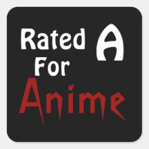 Bewerteter Anime-Quadrat-Aufkleber