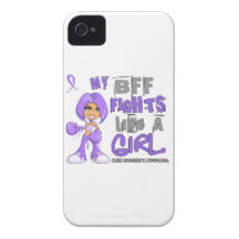 BFF Fights Like Girl H Lymphoma 42.9 iPhone 4 Cases