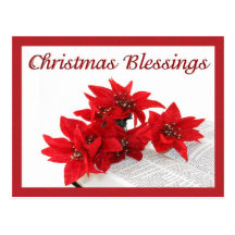 Bibel-Poinsettia-Postkarte