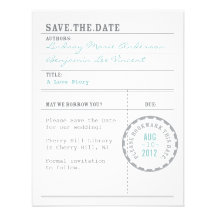 Bibliotheks-Karte Save the Date Individuelle Ankündigungen
