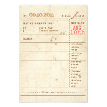 Bibliotheks-Karte UAWG Postkarte Personalisierte Ankündigungskarten