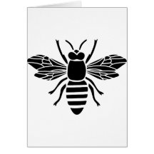 biene bee wasp wespe hummel insect fly honey grußkarte
