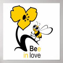 Biene in der Liebe Plakatdruck