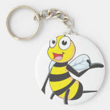 Bienen-Aufkleber: Biene, die mit der Hand oben sic Schlüsselanhänger