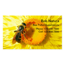 Bienen-Blütenstaub-Visitenkarten