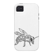 "Bienen-Geist" ver1- surreales Stammes- Bienen-Tot Vibe iPhone 4 Hüllen