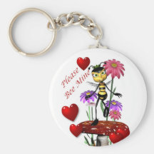Bienenbergwerk-Valentinsgruß-Schlüsselkette Schlüsselbänder