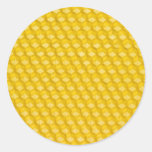 Bienenwaben-Schablone, damit Bienen an arbeiten Runder Sticker