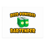 Bier-Betriebener Barkeeper Postkarten