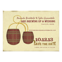 Bier-Brauerei Save the Date Ankündigungen