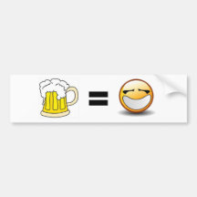 Bier entspricht Glück Autoaufkleber