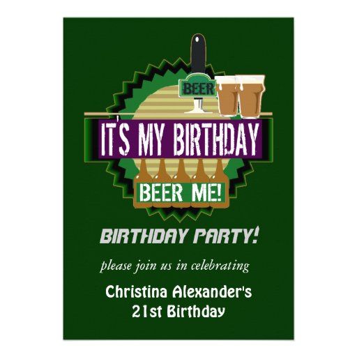 Bier ich Geburtstags-Party Einladungen