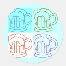 Bier Läufer/Oktoberfest Runde Sticker