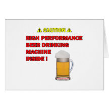 Bier-Maschine Grußkarten