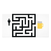 Bierlabyrinthikone Individuelle Foto Karten