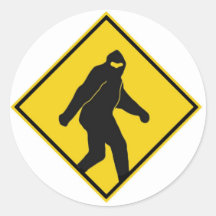 Bigfoot Xing Runder Sticker