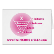 Bild des Mannes - Rosa Grußkarten