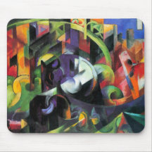 Bild mit Vieh durch Franz Marc; Bild MIT Rinder Mousepad