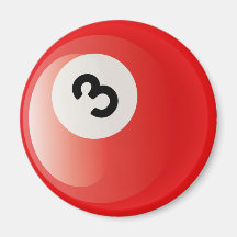 BILLARD-BALL DER NR.-3 MAGNETE