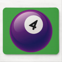 BILLARD-BALL DER NR.-4 MOUSEPADS