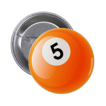 BILLARD-BALL DER NR.-5 BUTTONS