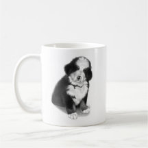 Billy der Pfundwelpe Bernese Gebirgshund Kaffee Haferl