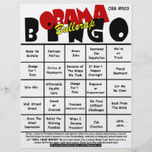 Bingo #003 u. #004 Obama Bullcrap Individuelle Flyer