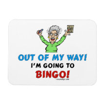 Bingo-Liebhaber Vinyl Magnete