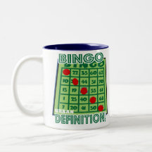 Bingo-städtischer Definitions-Becher Kaffeetassen
